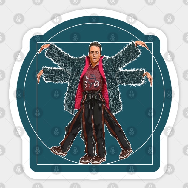 Vitruvian Harry Solomon Sticker by creativespero